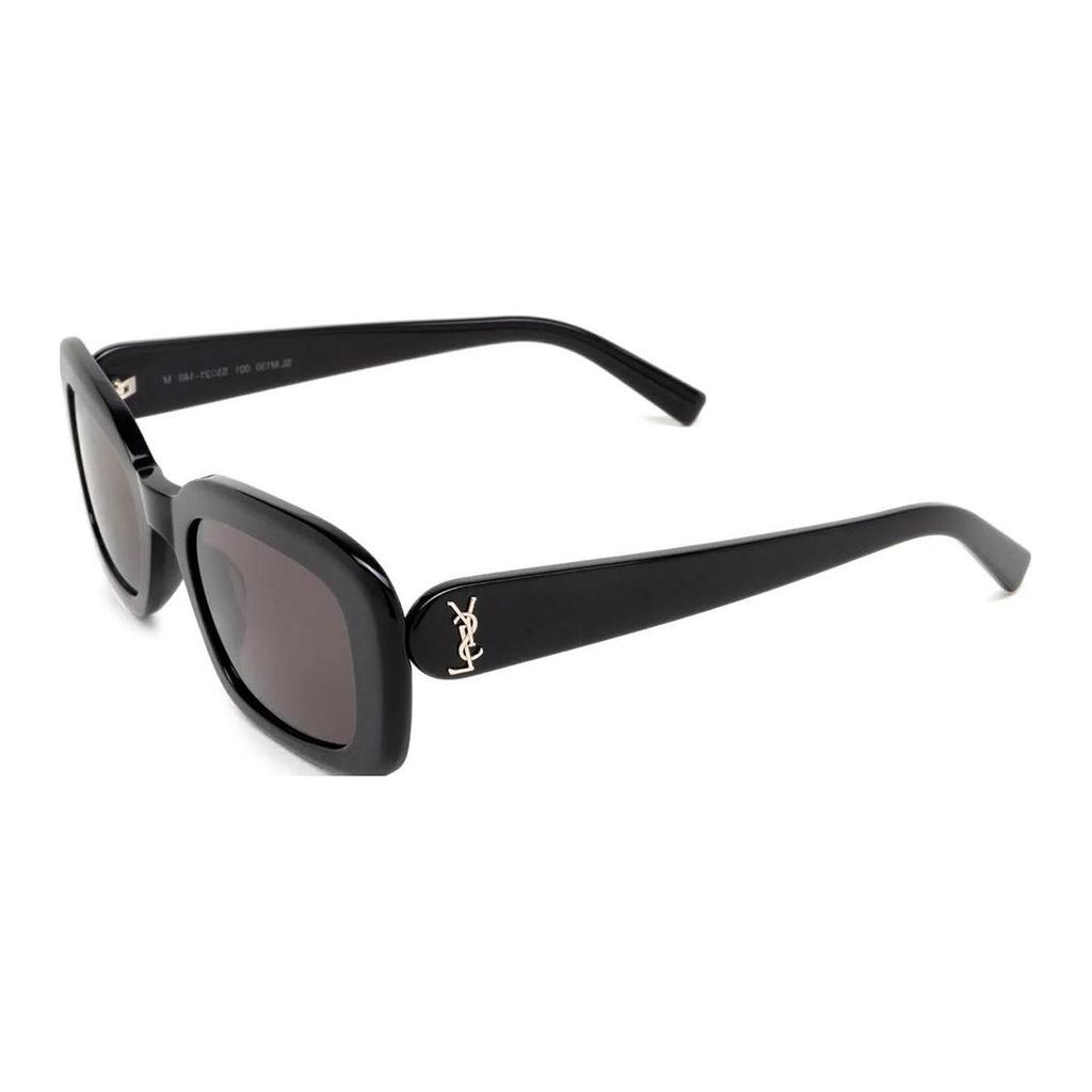 Saint Laurent Logo Irregular Frame Sunglasses Women Sunglasses Black SLM130001