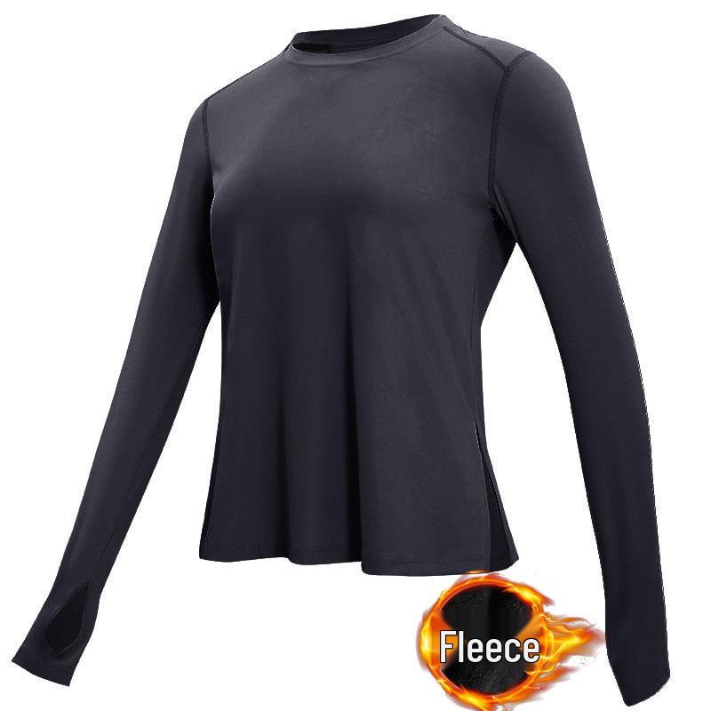 

Женский топ больших размеров с длинным рукавом для йоги и бега - Свободный, облегающий крой L