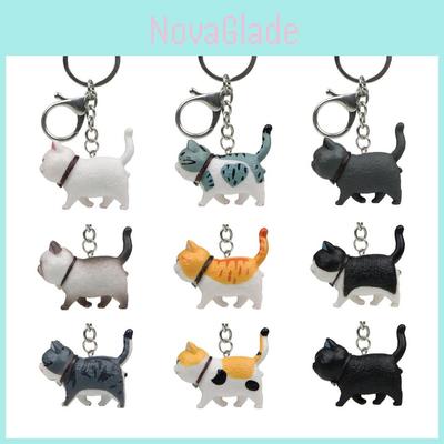 Cat Keychain Pvc Cute Animal Charm For Gift And Decoration
