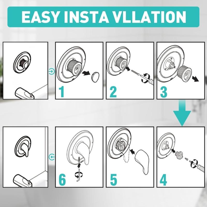 Ergonomic Bathroom Faucet Handle Replacement Mattes Corrosion Resistant for Posi Temp MoControl Valves Appearance