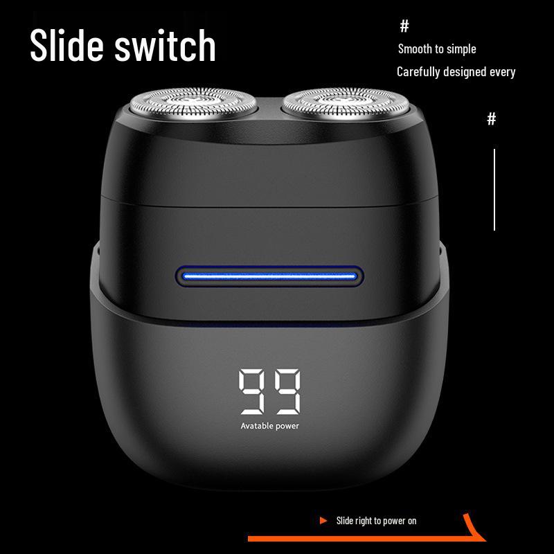 Rechargeable Portable Mini Electric Shaver for Men - Washable Beard Trimmer