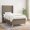 Maison Exclusive - Bed Slat Base with Taupe Mattress 100x200 Cm Fabric
