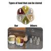Food Grain Storage Container Large Capacity 6.5L 6 Grid Rotatable Rice Dispenser Sealed Grain Food