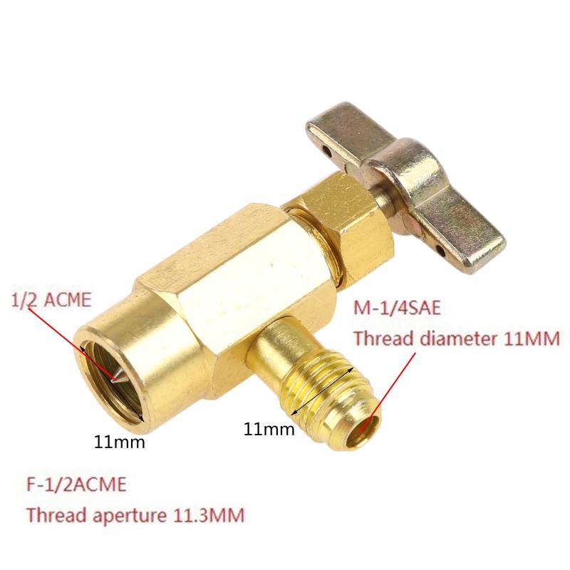 1/2" SAE AC Can Tap for Valve Bottle Opener fit for R22 R134a R410A Gas Refriger