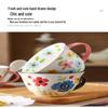 Zhishe American Style Hand-painted Ceramic Mug with Spoon