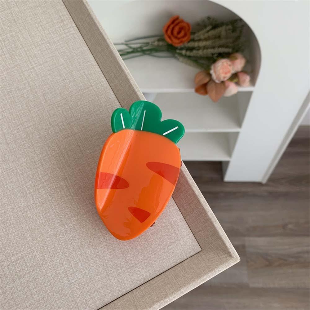 Waterproof Acetic Acid Hair Claw Korean Style Acrylic Hair Accessories Fruit Shark Clip Summer