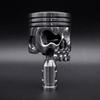 Stylish Gear Lever Head Handle Stainless Steel Skull Shape Shifter Stick Knob for Manual/Automatic Transmission Vehicles
