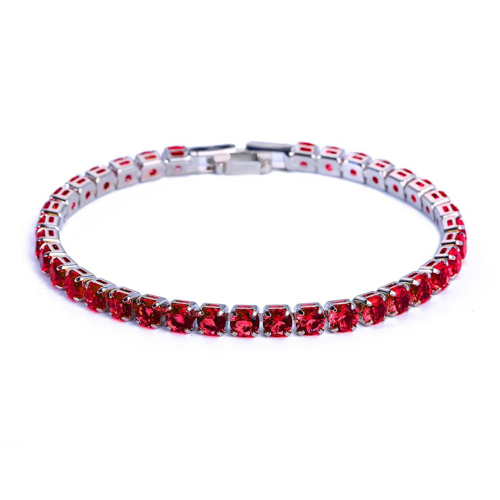 2022 New Fashion Free Shipping Copper Alloy Gold Plated 4MM Cubic Zirconia CZ Diamond Charm Tennis Bracelet for Women