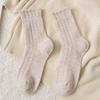 Female Autumn and Winter Thickened Warm Point Yarn Lace Lovely Wool Long Pile Pile Socks