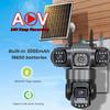 4G True Three-eye Three-lens Monitor with Night Vision and All-day Recording, Low Power Consumption Home AOV Solar Camera
