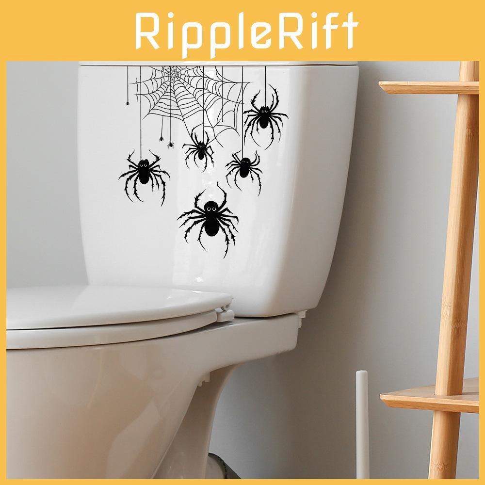 Web Halloween Spider Toilet Sticker Decor For Living Room Bedroom And Entryway