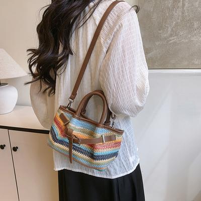 Female Messenger Bag Seaside Vacation Simple Casual Woven Bag Summer New Tote Beach Bag