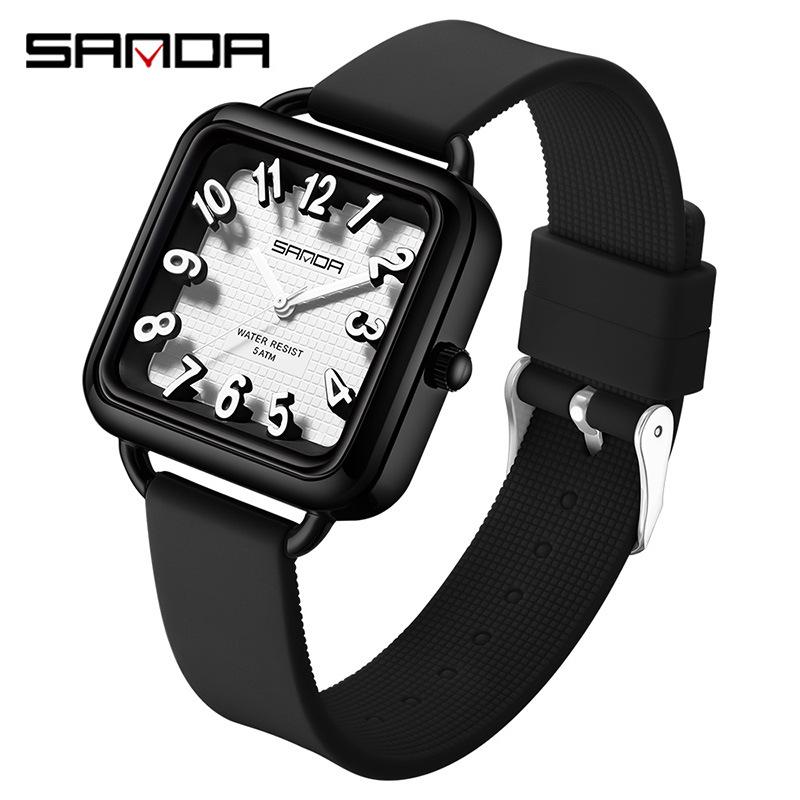 SANDA Student Quartz Exam Watch - Waterproof, Simple Design