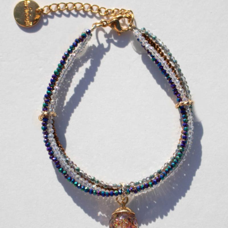 Luvinball Crystal Beads & Snowball Bracelet