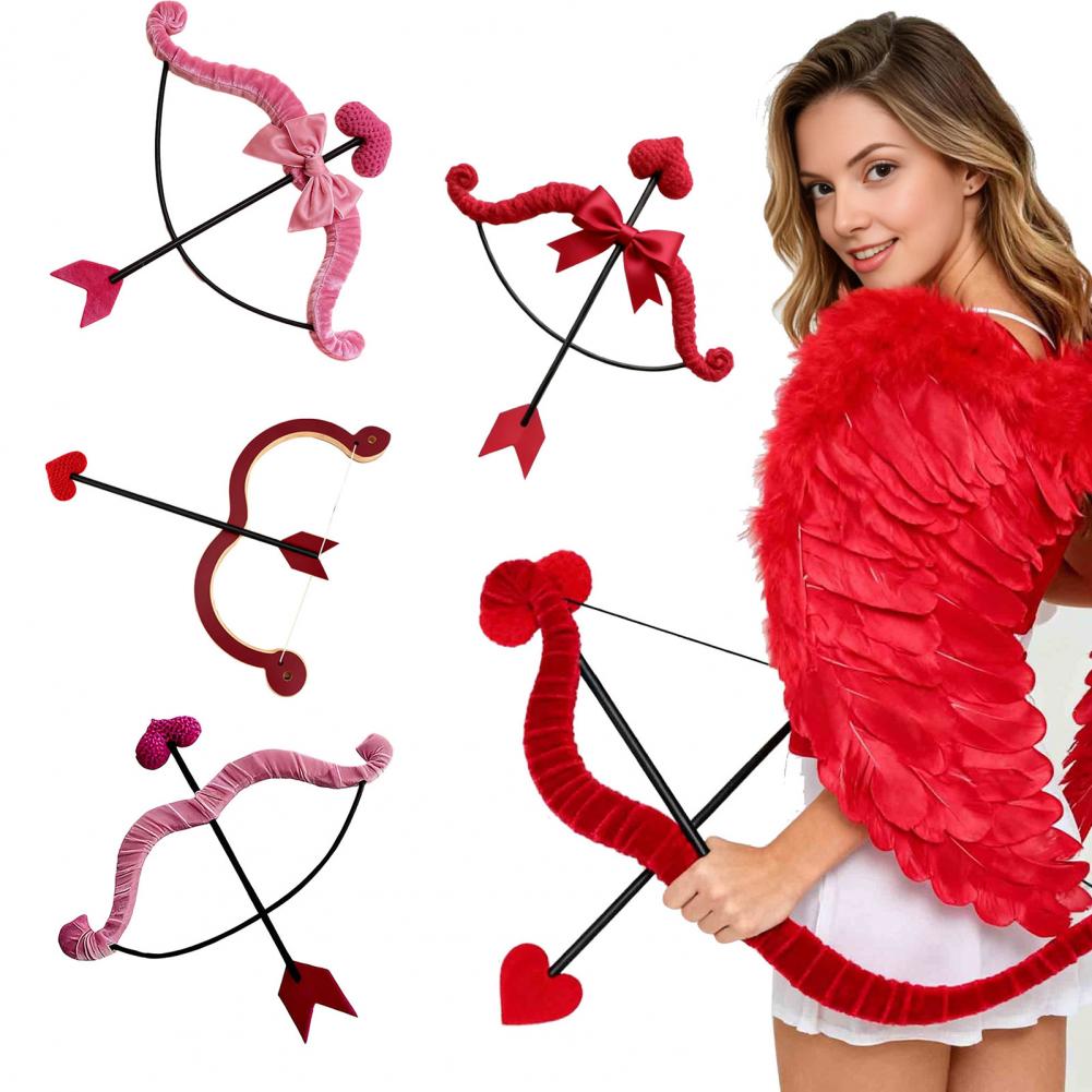 Cupid Bow Arrows Cupid Mini Arrow Set Unisex Mini Cupid Bow Arrow Set Valentine's Day Costume Accessory Halloween for Adults