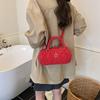 Popular 2025 Autumn New Folded Handbag Bowling Fashion One Shoulder Crossbody Pillow Small Square Bag