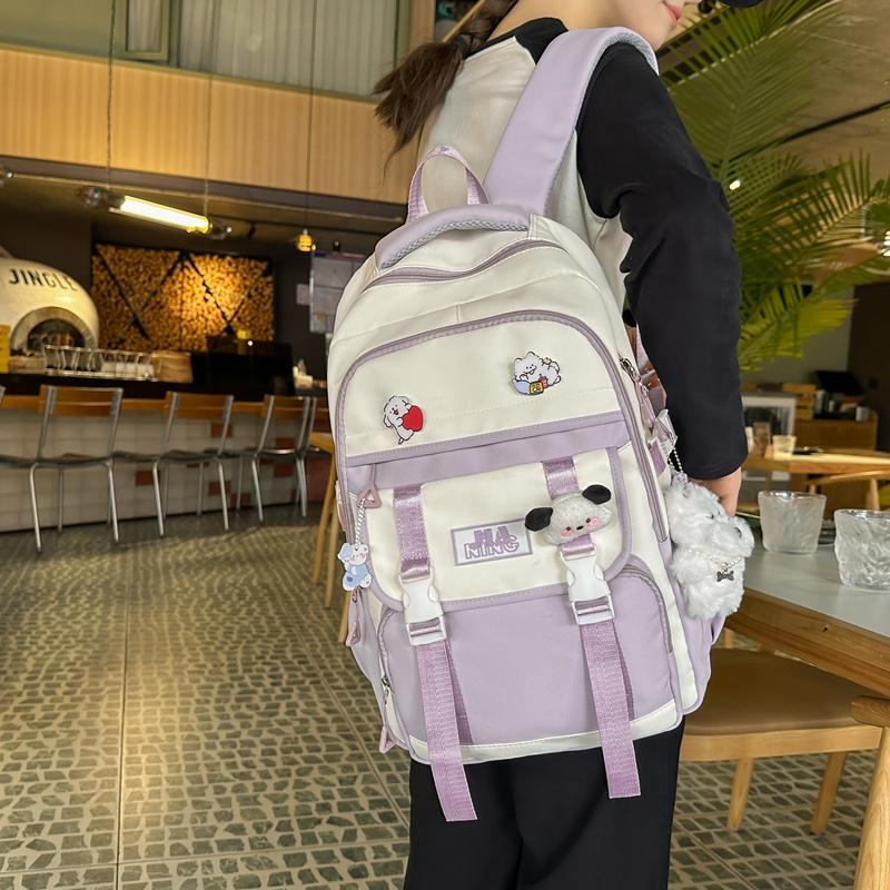 Junior School Bag Women's Large Capacity Lightweight Backpack