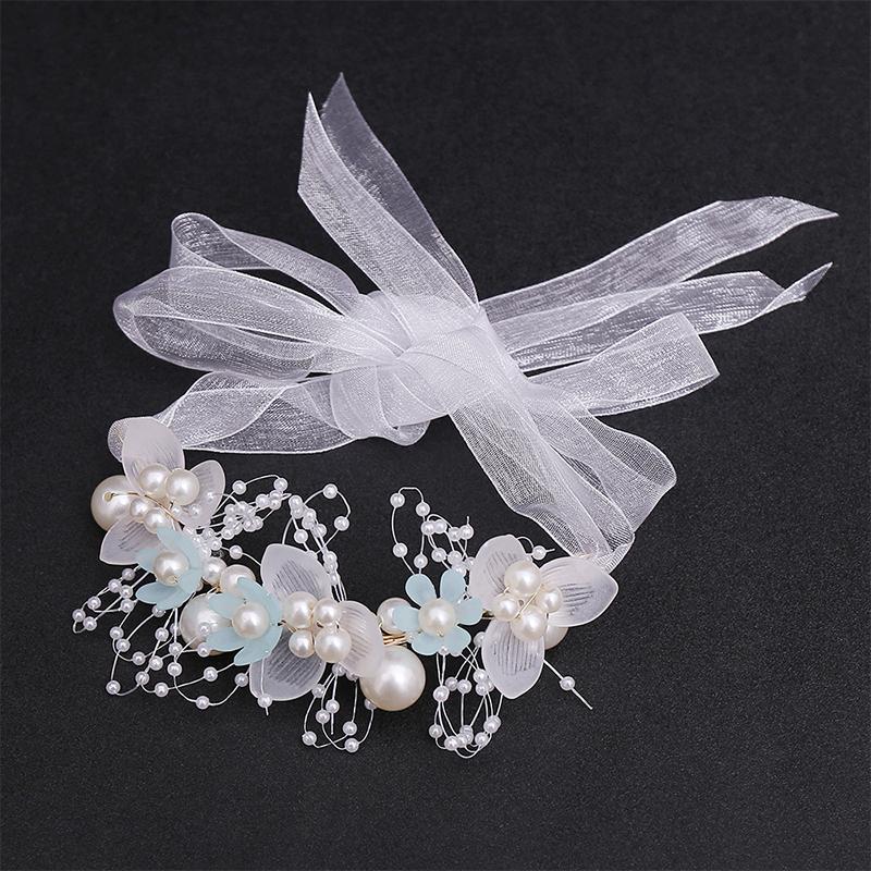 Sweet Performance Hair Accessories For Women Girls Elegant Headwear Kids Fairy Pearl Flower Hair Hoop Wedding Headbands Gifts