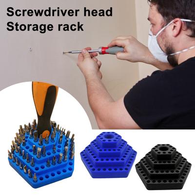 Storage Rack 103 Holes Open Design Easy Access Secure Bit Holder Organizer