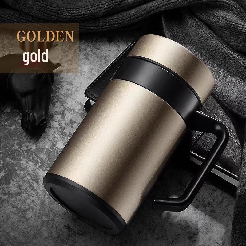 Insulated Stainless Steel Tea Mug with Handle