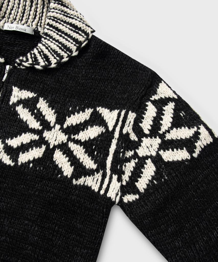 NONBLANK Cowichan Zip-Up Cardigan_Black