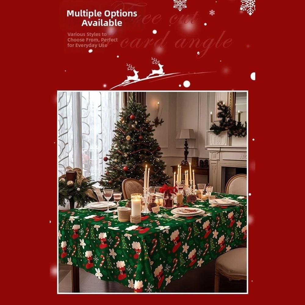 100*140cm Christmas Decorative Table Cover Thickened Tablecloth  New Year Party Supplies