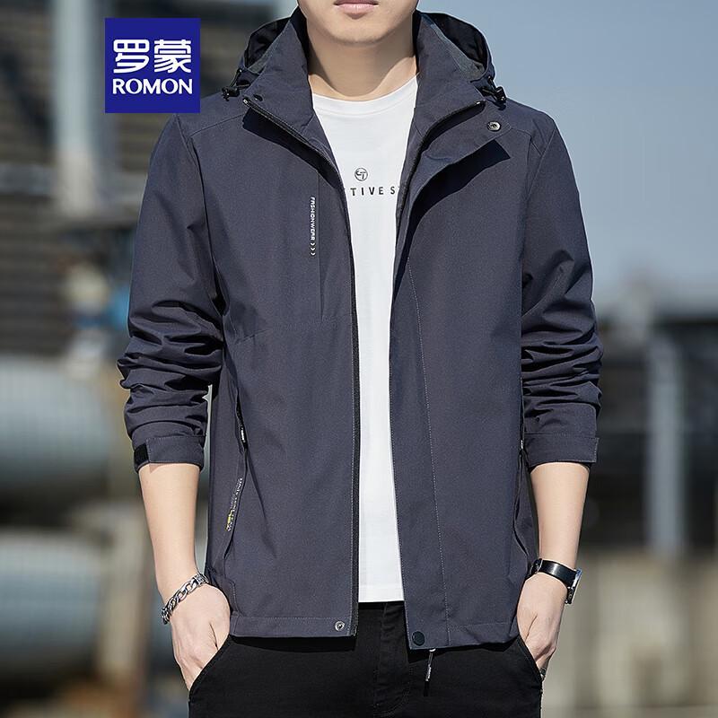 ROMON Men's Hooded Business Casual Jacket MK58