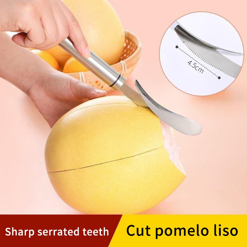 2Pcs Stainless Steel Orange Peeler Citrus Peeler Tool With Comfortable Handle Fruit Slicer Cutter Remover For Kitchen