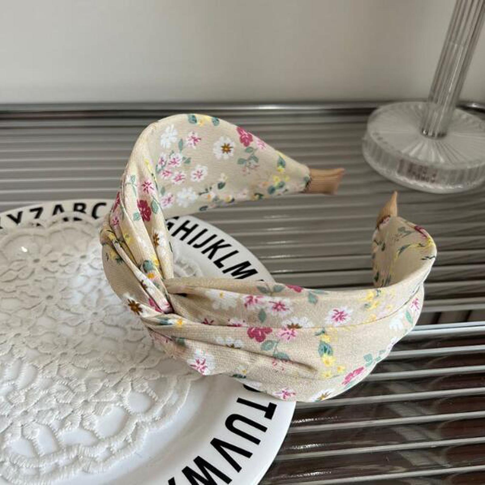 

PROLY Новая Мода Повязка на Голову для Женщин Широкая Сторона Свежий Цветок Головной Убор Перекрещенный Узел Тюрбан Осень Путешествия Головной Убор Аксессуары для Волос