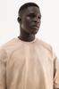 Machinist Men's Oversized T-shirt with a Gradient and Distressed Effect – Dark Beige S