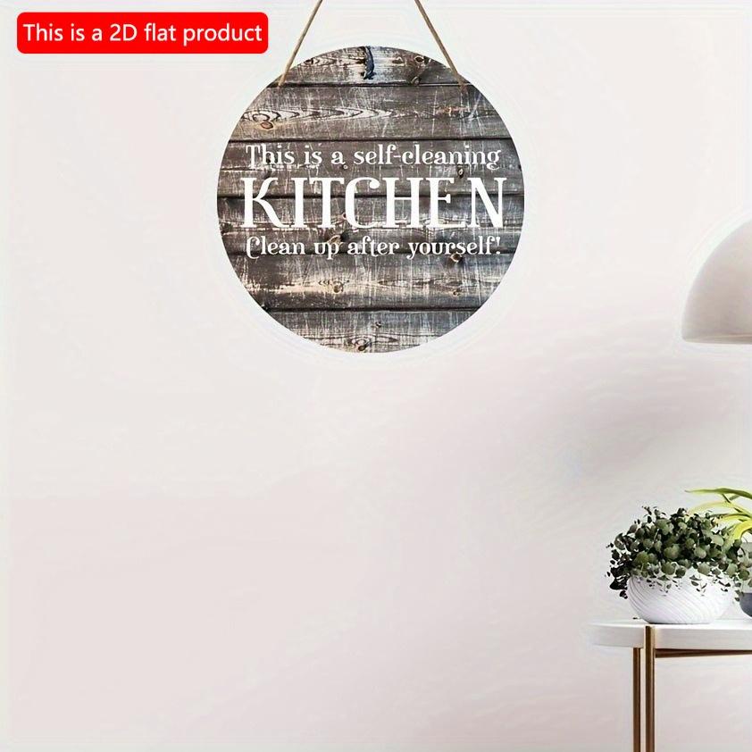 2D flach 20*20cm, Heimdekoration, Dekorative Holz-Kreisschilder für die Küche, Kreative Dekorationsschilder, für Wanddekoration in Küche, Restaurant, Hotel.