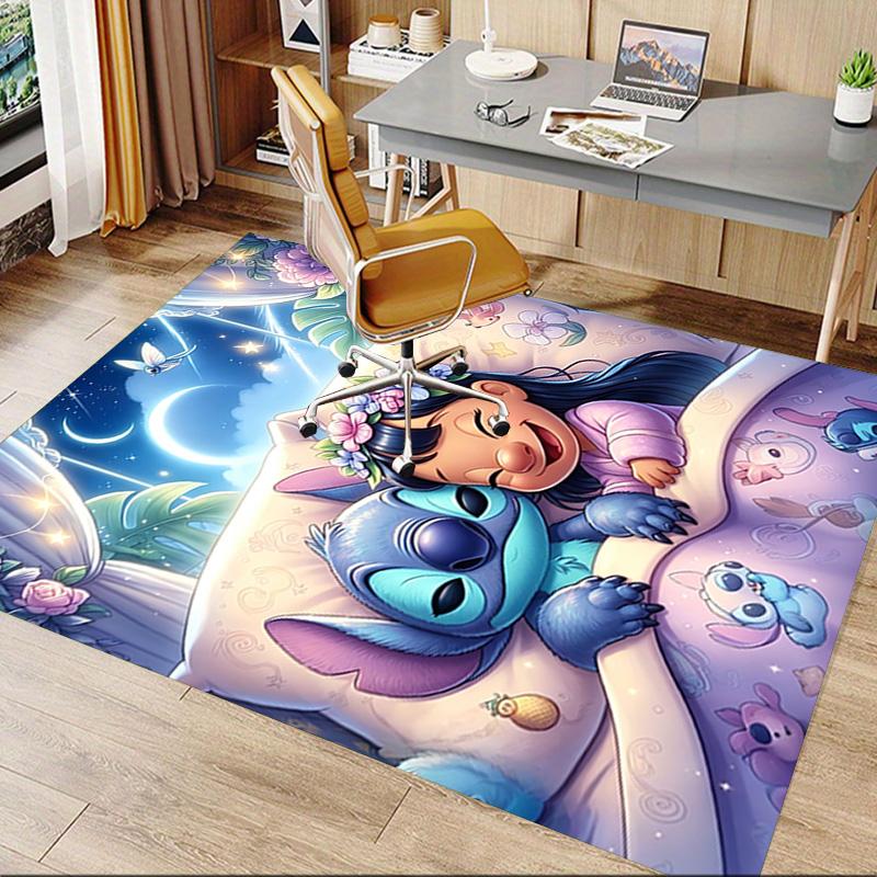 Stitch Lilo'S Nightly Adventure Carpet For Playroom Bedroom Living Room Sofa Home Decorkids Game Area Rug Nonslip Floor Mat