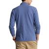 Polo Ralph Lauren FW22 Solid Color Logo Embroidered Mesh Long Sleeve Polo Shirt Men Tops Blue MNPOKNI16822282-420