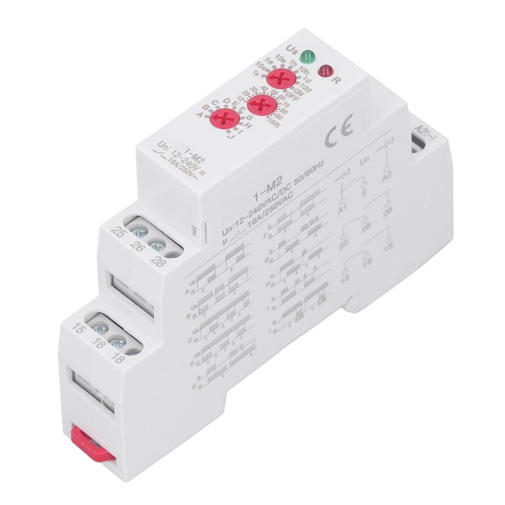 Zeitrelais Multifunktional Schließer DIN-Schiene Verzögerungs-Zeitschalter AC DC 12?240V
