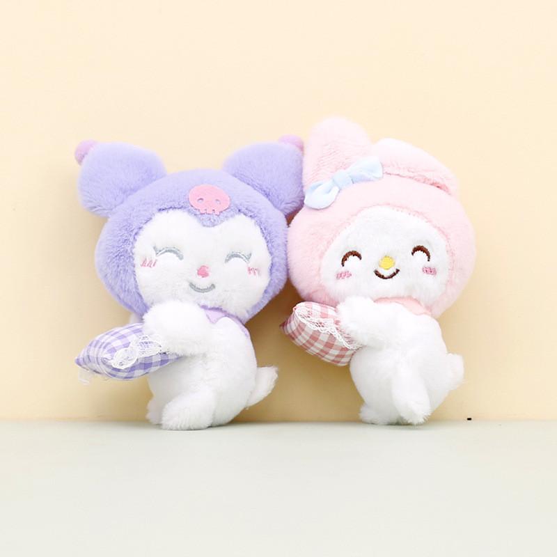 Adorable Sanrio Plush Toy Keychain Featuring My Melody And Cute Kuromi Dolls