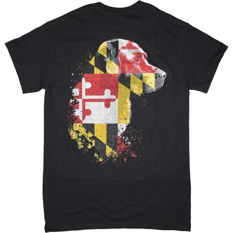 Men s Officially Licensed Maryland Flag with Labrador Retriever Design T-Shirt XXXXXL чёрный