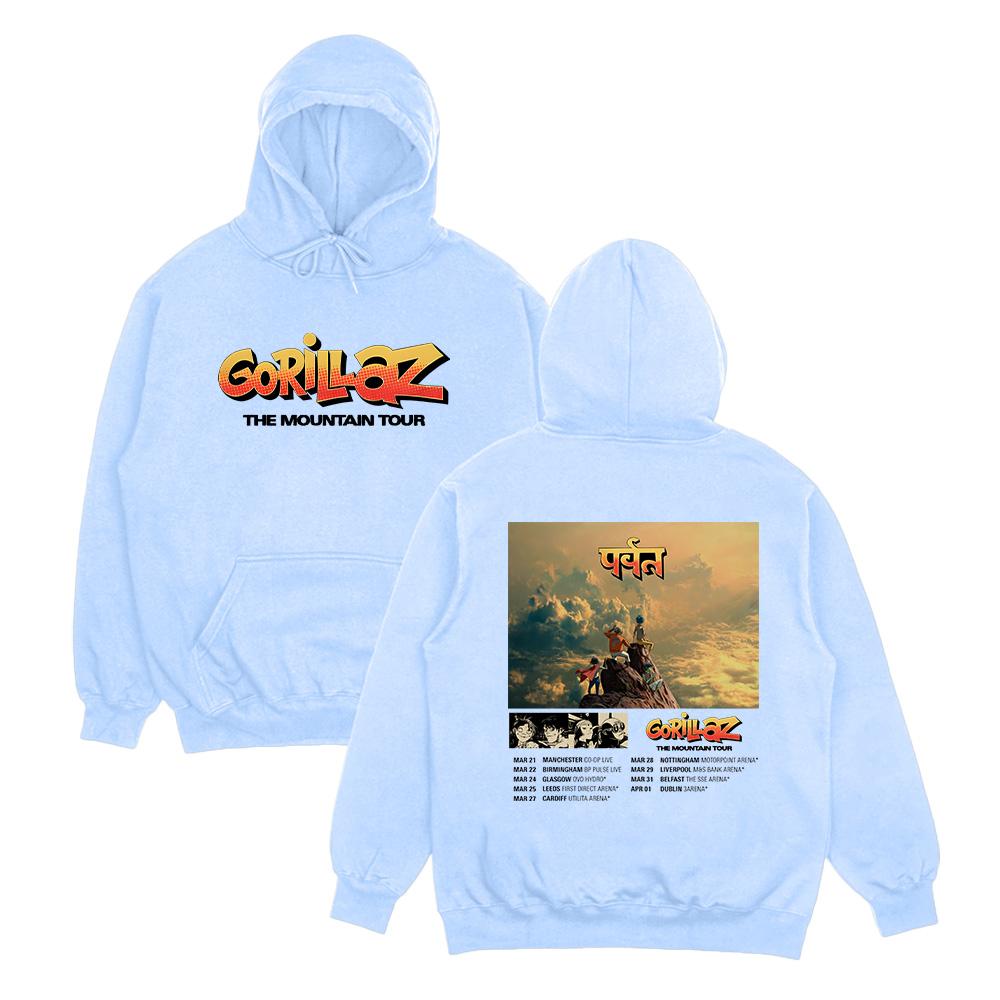 Gorillazs The Mountain Tour 2026 Mikiny Potisk hudební skupiny Pánské Dámské Ležérní Mikiny Harajuku Pulovr Unisex Oblečení Móda
