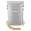Hello Kitty Torebka Hkowbpghdlms Srebrny/Silver Leather Metal Logo Chain