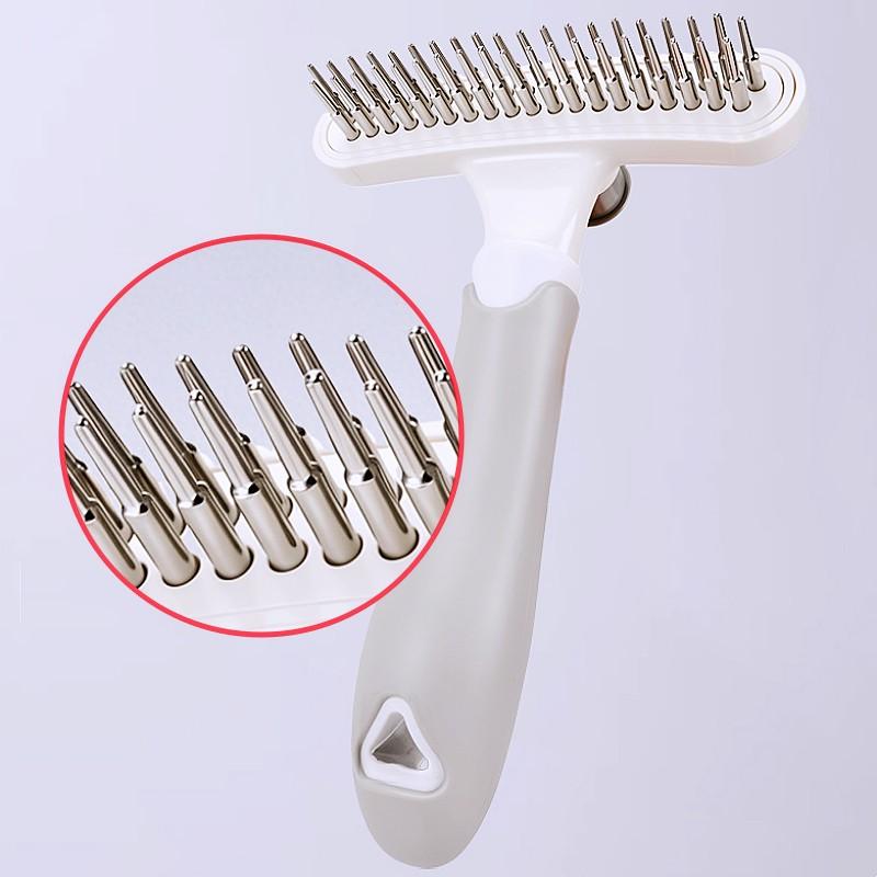 Dog Comb Rake Combs for Dogs Hair Cleaning One Button Dog Grooming Brush Massage Dogs Comb Self Cleaning Cat Brush Pet Products