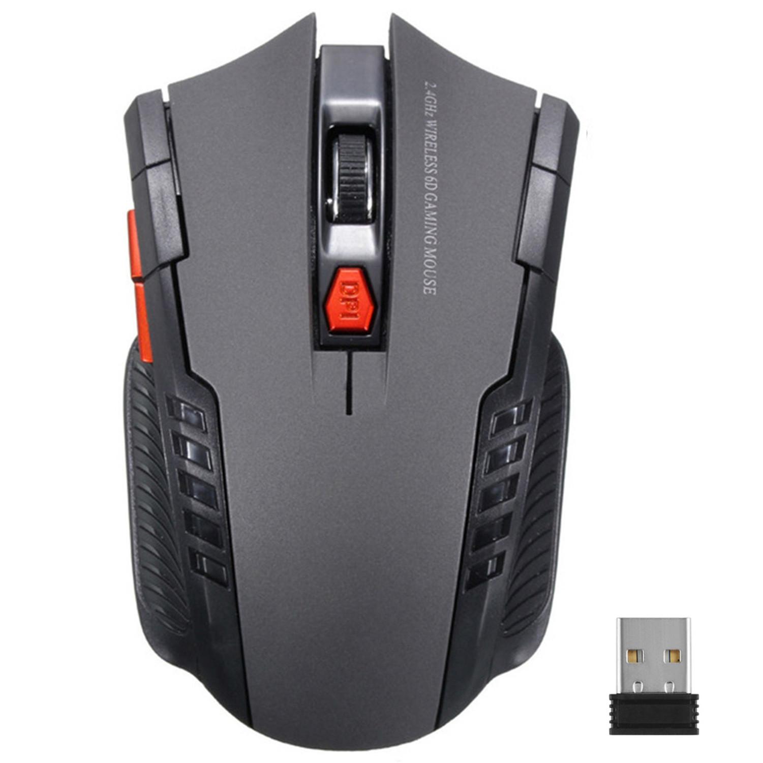 

Беспроводная оптическая мышь 2,4 ГГц и USB-приемник для портативного компьютера DPI One Size серый