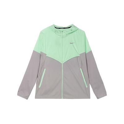 Windrunner Color Block Hooded Casual Long Sleeve Waterproof Lightweight Jacket Men Jacket Steam-Green FB7541376