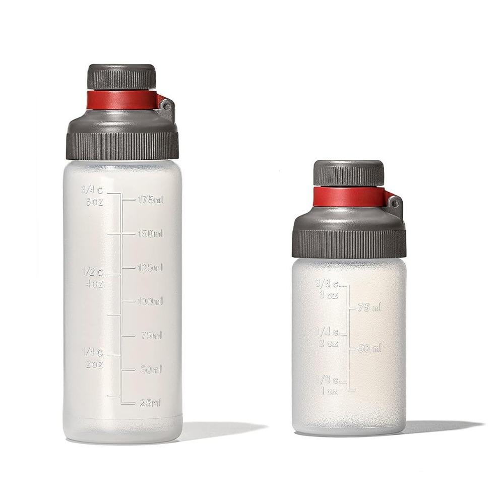 

2Pcs/Set Dustproof Squeeze Sauce Bottle Transparent Sauce Storage Container Mustard 2Pcs