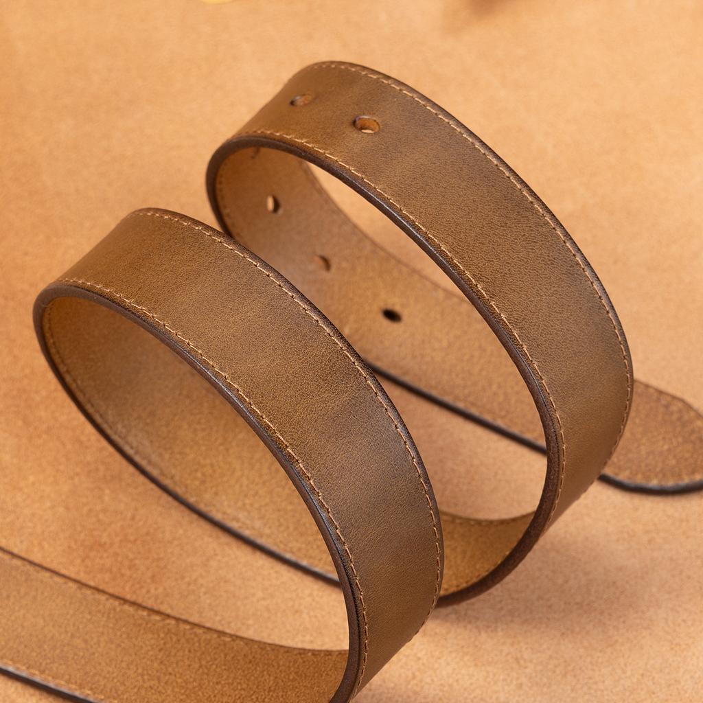 Men'S Whole First-Layer Cowhide Belt Casual Versatile Pin Buckle Leather Belt Business Middle-Aged And Young Men'S Belt