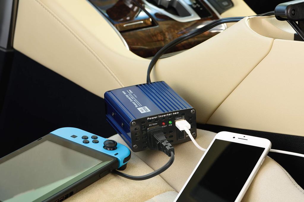 Cellstar Inverter PI-150/ Rated Output 120W USB Compatible Cord Length 27.6 inches (70 cm) Power Inverter Neo CELLSTAR