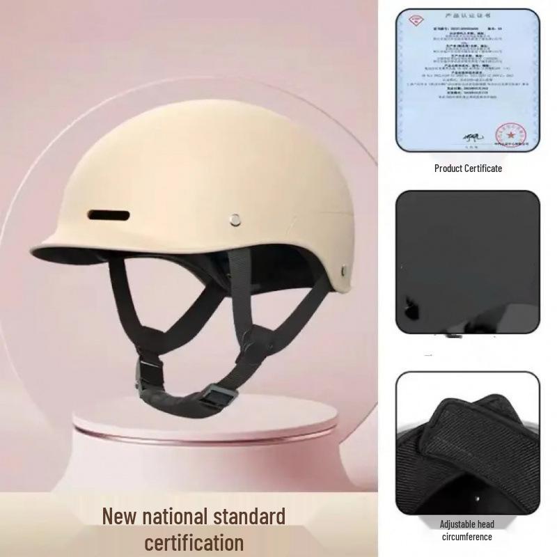 Retro Unisex Electric Motorcycle Helmet with Summer Sun Protection