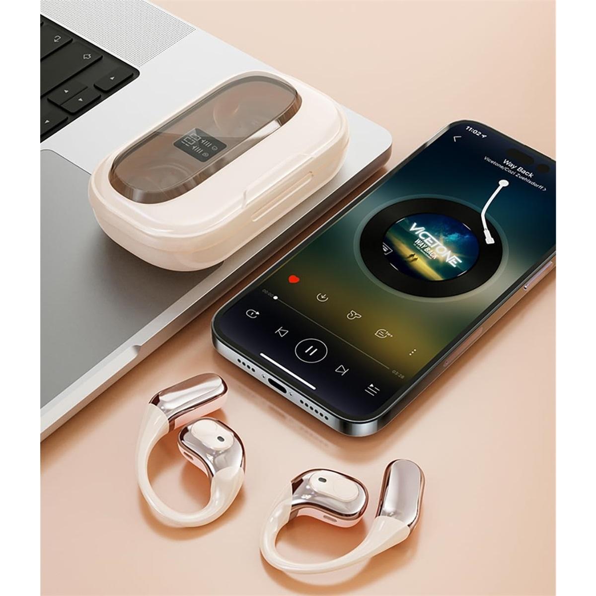 

Наушники-вкладыши с искусственным интеллектом Переводчик Беспроводные наушники 144 языка Онлайн и офлайн Наушники-крючки 36 часов воспроизведения Идеально подходит для путешествий и бизнеса Rose Gold