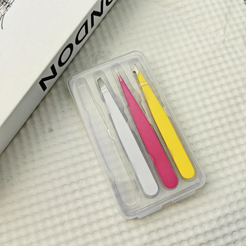 Pink Eyebrow & Eyelash Tweezer Set - 2/3 Piece Trimming Tool Kit.