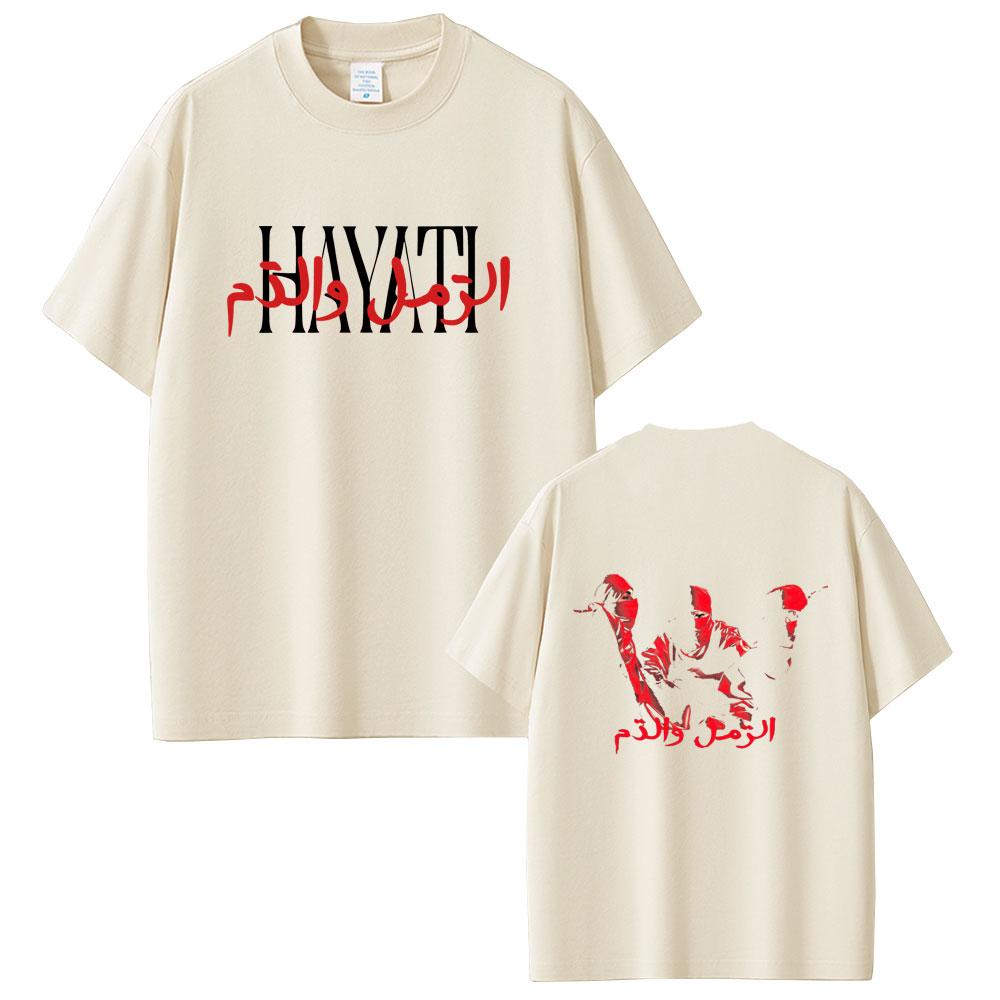 Rapper Niro HAYATI Album Graphic T Shirts Male Fashion Oversized Streetwear Men Women Casual Soft Cotton Short Sleeve Tshirt