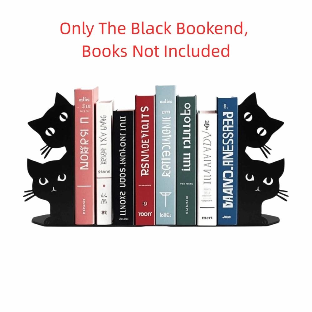 

Versatile Cat Bookend Durable Iron Book Holder Special Metal Bookend Children s Room Style C
