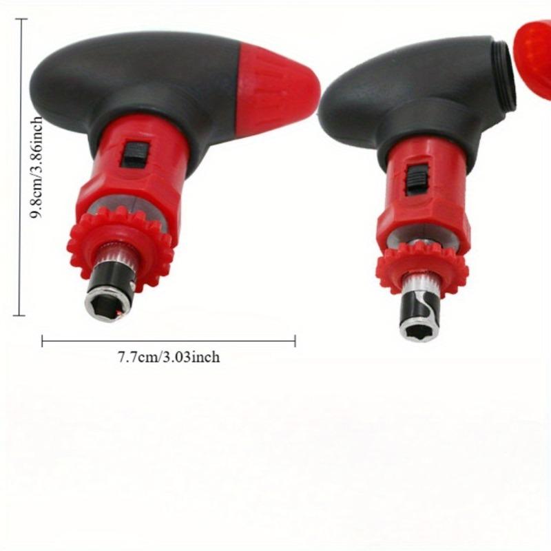 1 Stück/2 Stück Manueller T-Griff-Ratsche-Schraubendreher Schneller Schraubenanzieher Bithalter 6,35 mm Kann Vorwärts Rückwärts Drehen